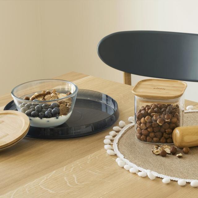 3760132814087 - Pebbly - Boite conservation verre et bambou carrée