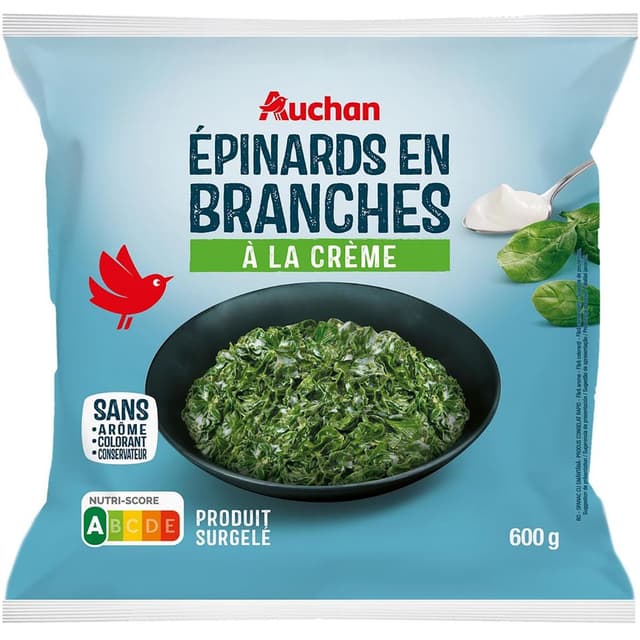 3596710446087 - Auchan - Epinards en branches à la crème