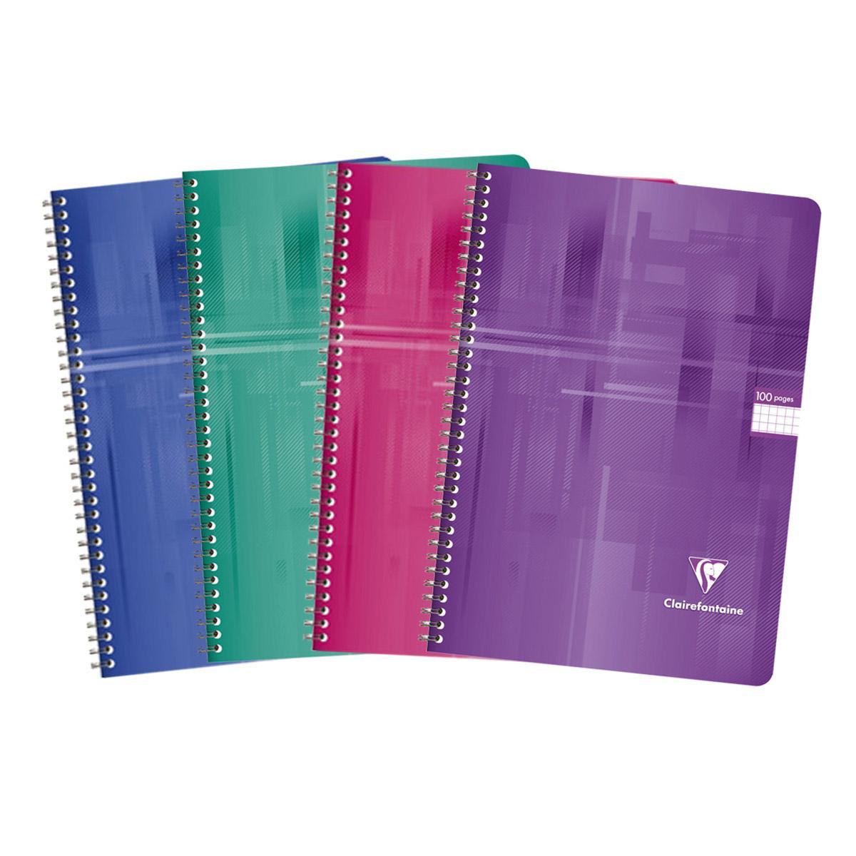 3037922716587 - Clairefontaine - Cahier à spirales A4 21x29,7 cm petits carreaux