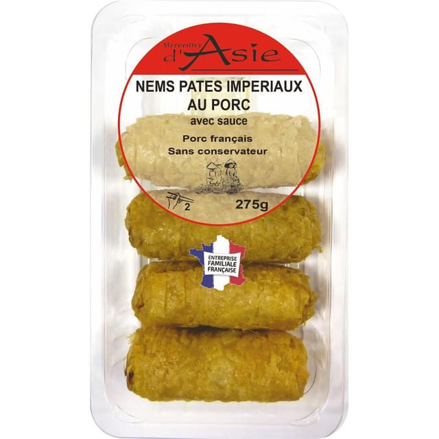 3386030007187 - Merveilles d'Asie - Nem Patés Impériaux au Porc avec sauce