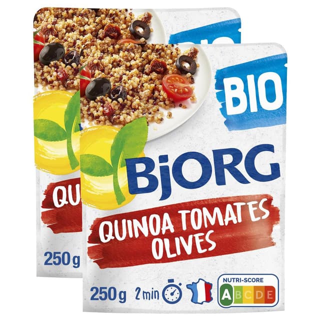 2050000417887 - Bjorg Veggie - Quinoa Tomates Olives Plat Cuisiné Bio 