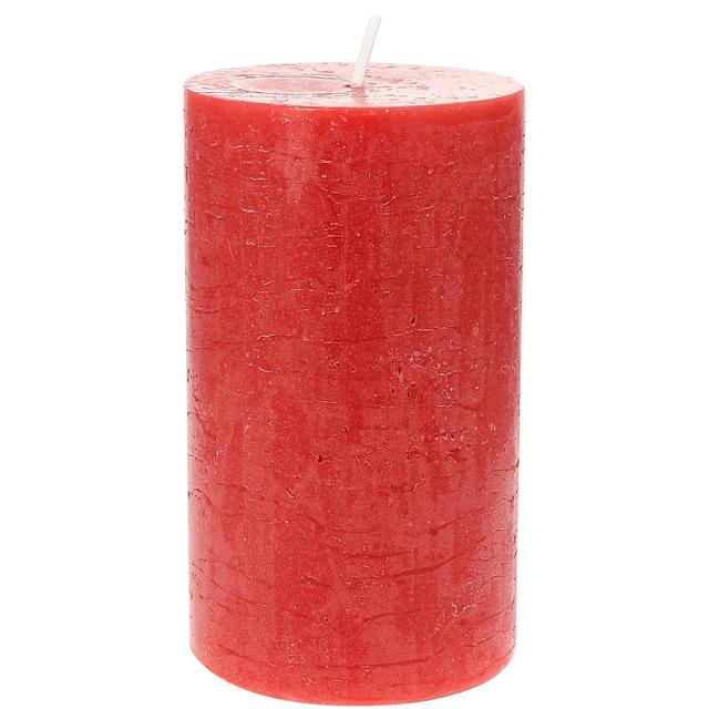 3482356779187 - Ambiances Devineau - Bougie cylindrique rustique coloré rouge or 70H120 