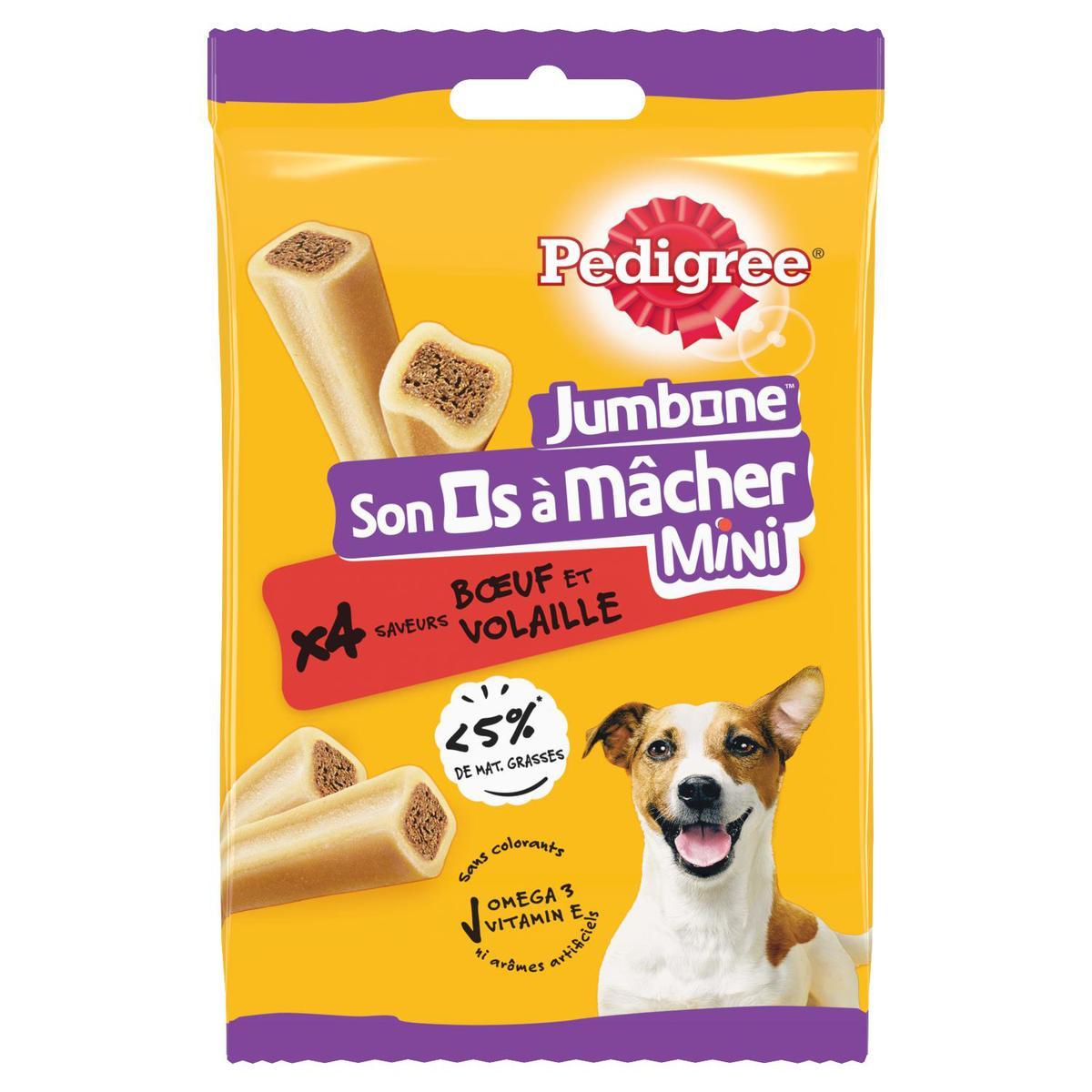 5998749139387 - Pedigree - Son Os à Mâcher Mini Jumbone Boeuf Volaille - Friandise Récompense pour petit et moyen chien x4