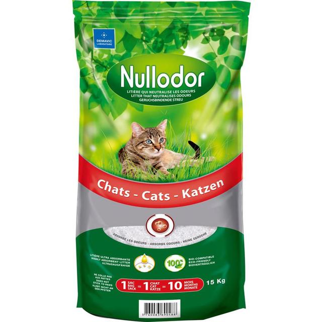 3760083690488 - Nullodor - Litière Silice pour chat 15kg