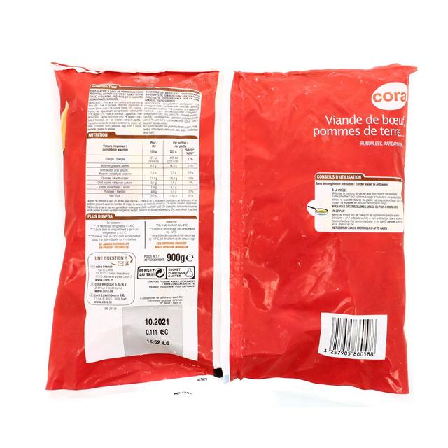 3257985860588 - Cora - Poêlée de Viande de boeuf, Pommes de terre et Oignons