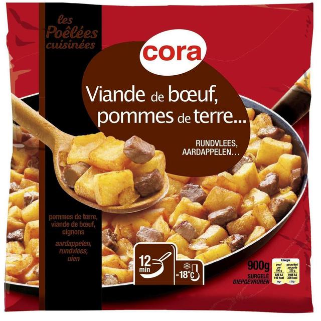3257985860588 - Cora - Poêlée de Viande de boeuf, Pommes de terre et Oignons
