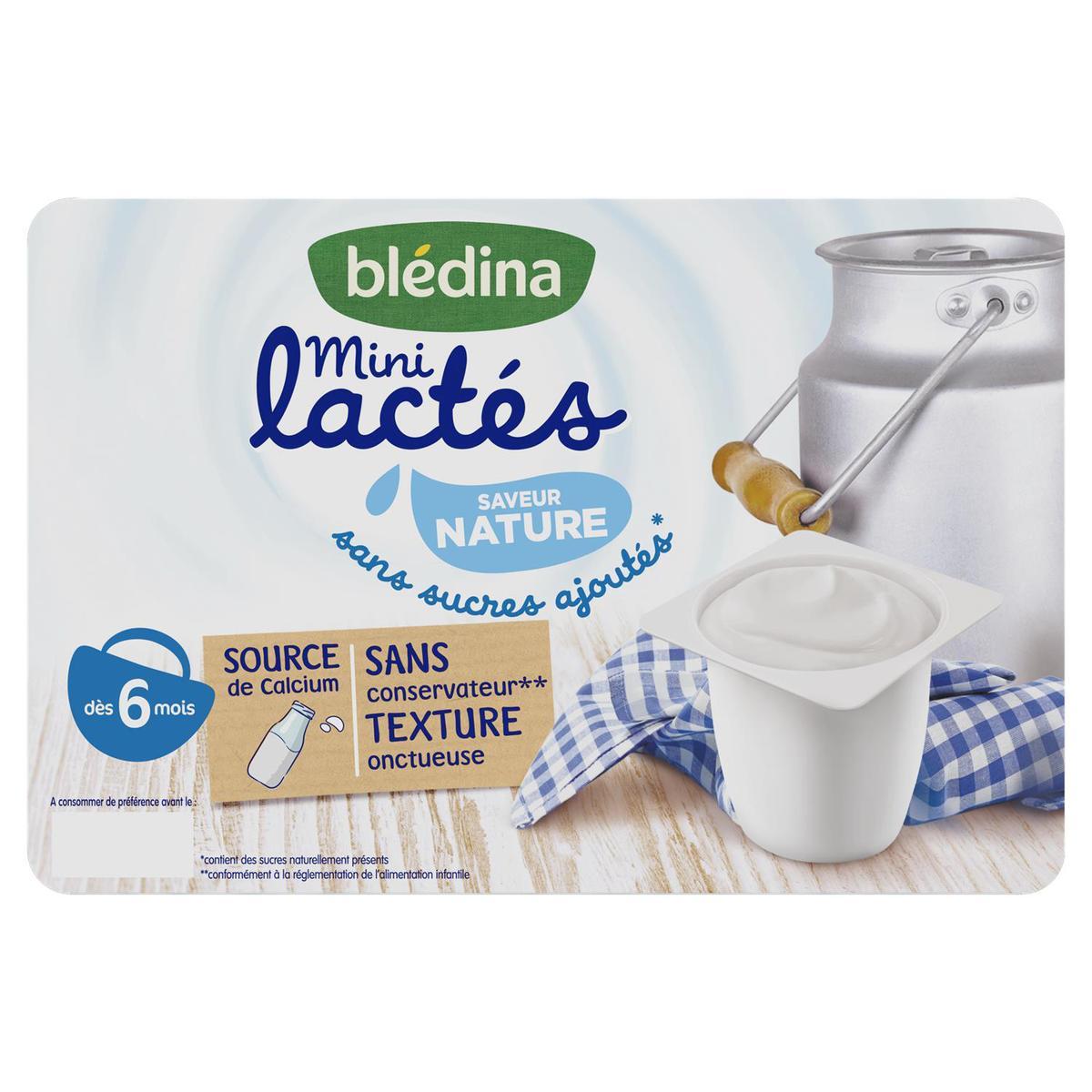 3041091221988 - Blédina - Mini Lactés - Desserts Lactés Nature Coupelle Bébé Dès 6 mois