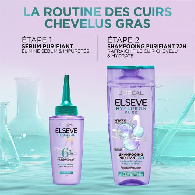 3600524135188 - Elsève - Shampooing Purifiant 72H Hyaluron Pure