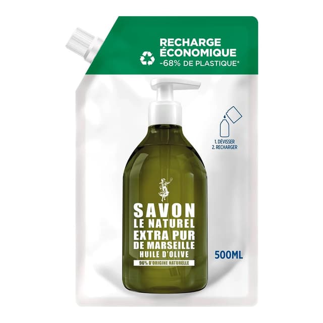 3600551175188 - Savon Le Naturel - Savon Extra Pur de Marseille Huile d'Olive 96% d'Origine Naturelle
