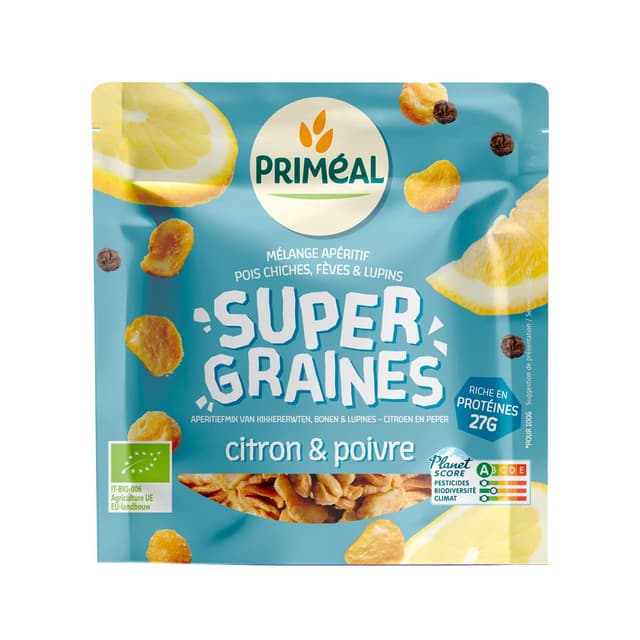 3380380115288 - Priméal - Les Supers graines citron poivre bio