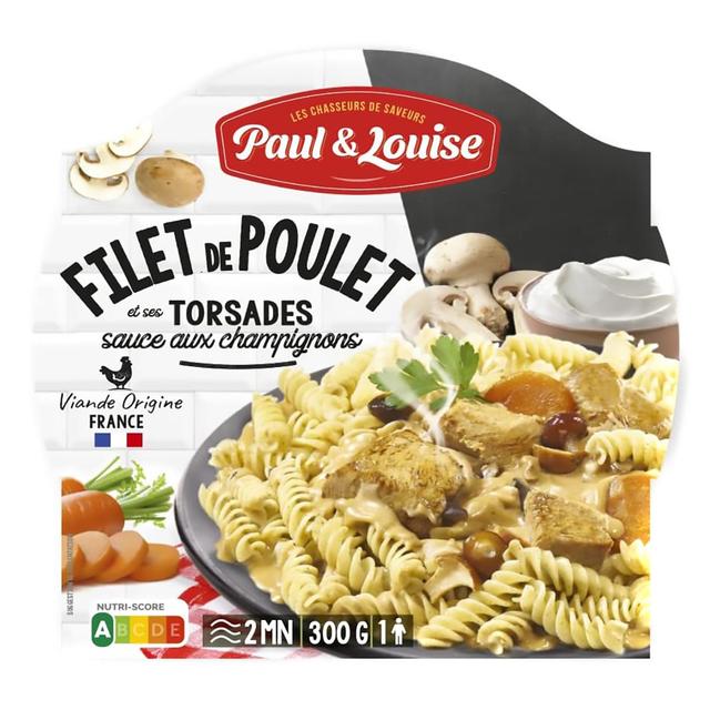 3379670019788 - Paul & Louise - Filets de Poulet et ses Torsades Sauce aux Champignons micro-ondes