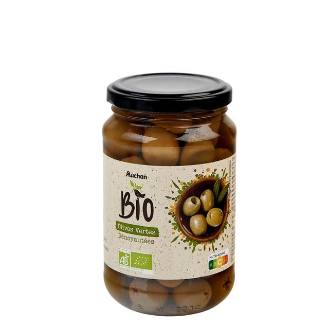 3596710479788 - Auchan BIO - Olives vertes dénoyautées Bio en bocal 