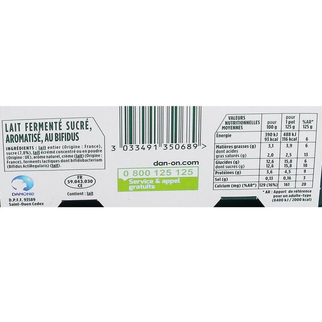 3033491350689 - Activia - Yaourt saveur vanille Bifidus