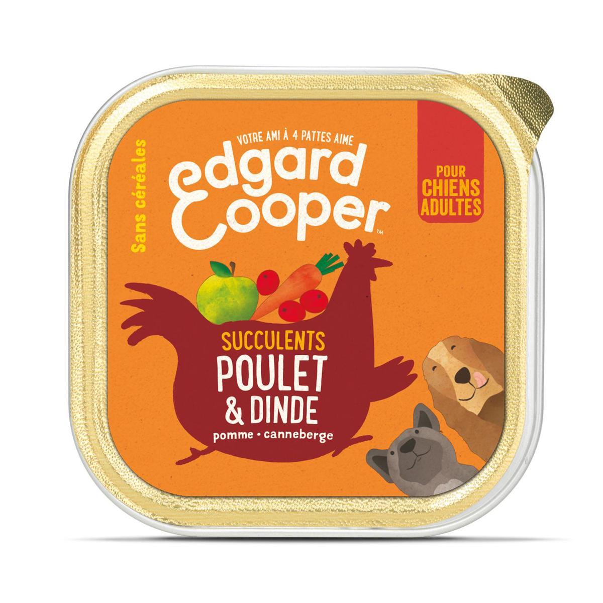 5425039484389 - Edgard Cooper - Barquette Poulet et Dinde sans céréales pour chien adulte