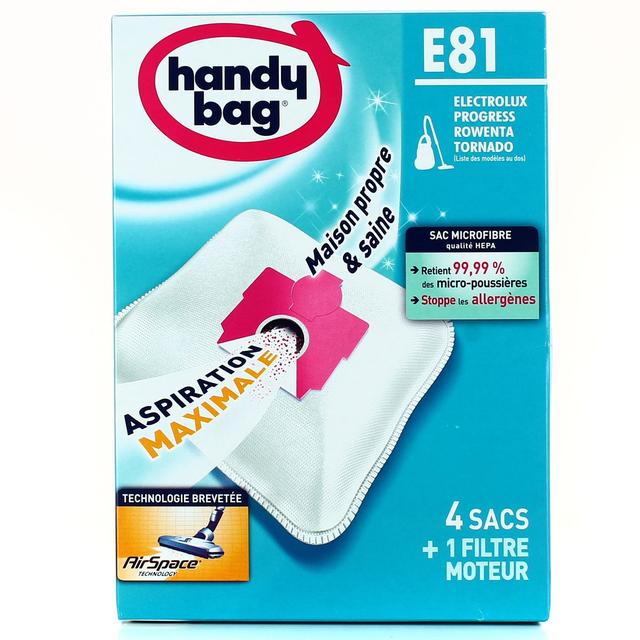 4006508187089 - Handy Bag - Sacs aspirateur E81- Tornado, Electrolux, Rowenta, Progress