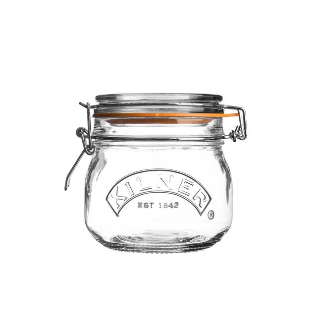 5010853158389 - Kilner - Bocal en verre rond avec fermeture mécanique