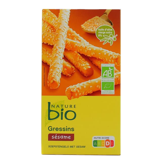 3257987320790 - Nature Bio - Gressins bio au sésame 