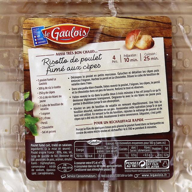 3571320160790 - Le Gaulois - Poulet Cuit Entier Fumé au Bois de Hêtre