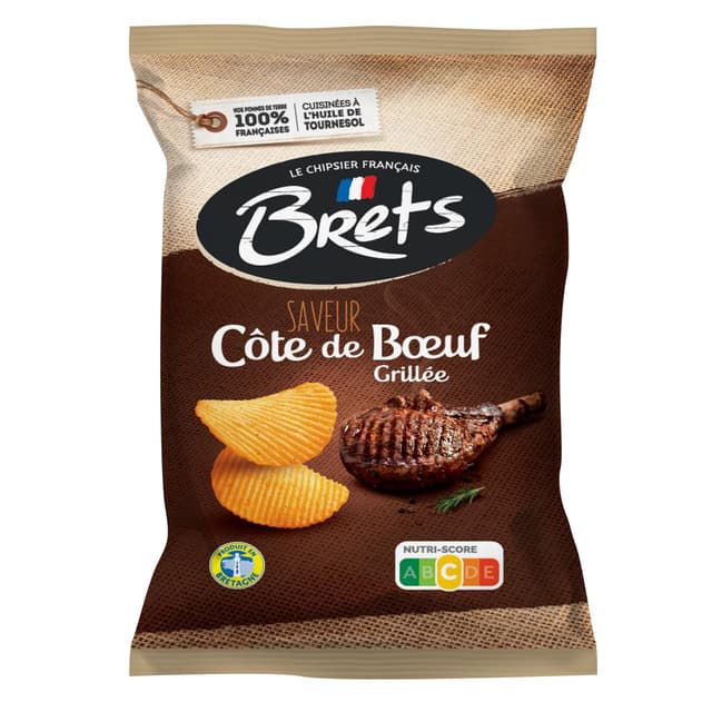 3497917000990 - Bret's - Chips ondulées saveur côte de boeuf grillée