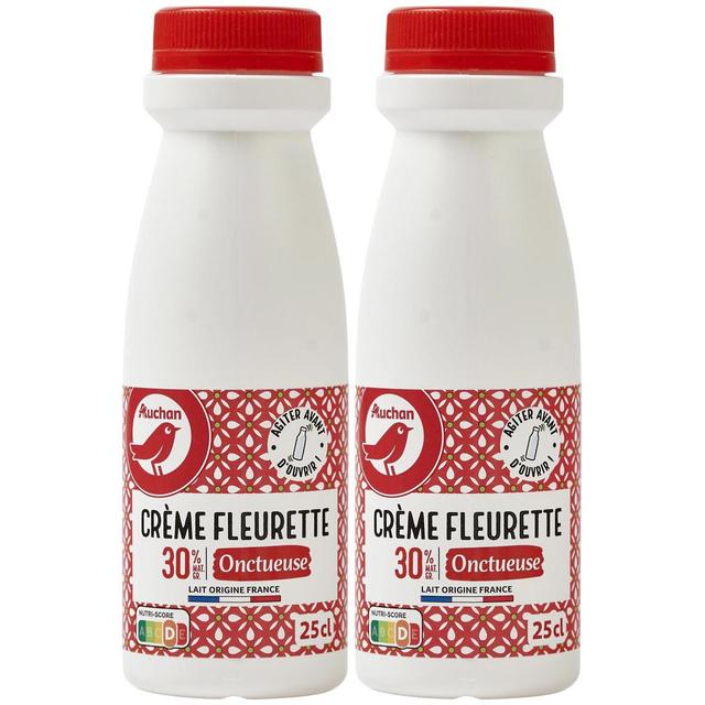 2050000411090 - Auchan - Crème fraîche fleurette entière onctueuse 30%mg