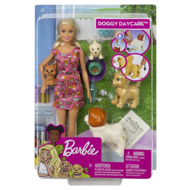 0887961691290 - Barbie - Mattel - Coffret barbie et ses chiens