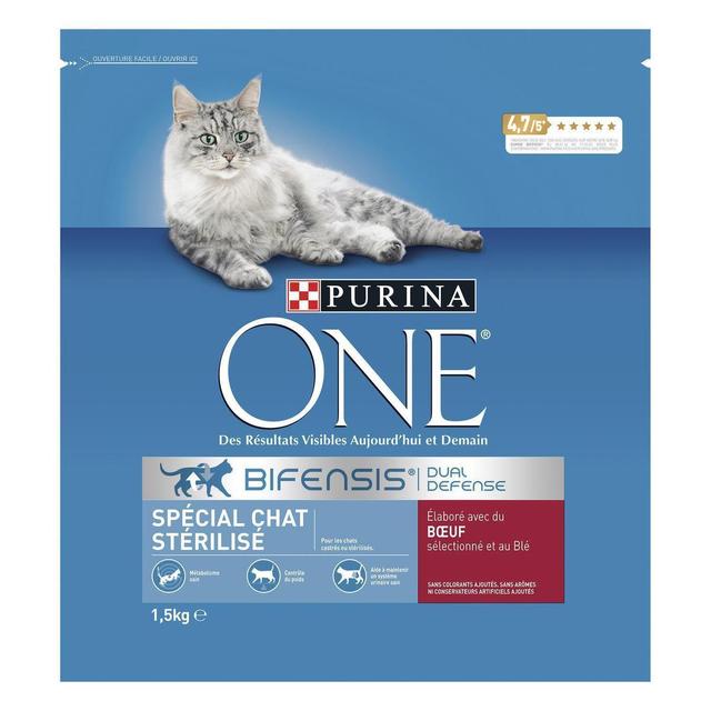 7613031571390 - Purina - One - Croquettes Boeuf pour chat adulte stérilisé