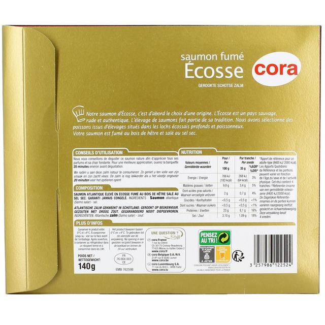 2050000354090 - Cora - Saumon Fumé d'Ecosse, 280g