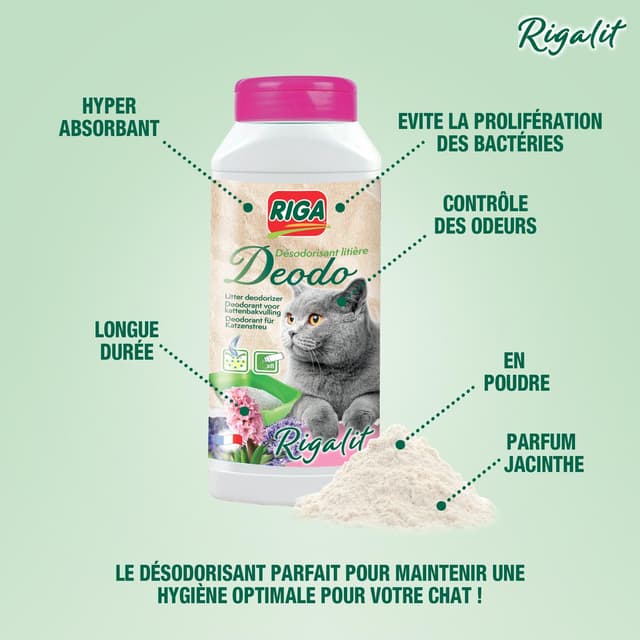 3166780045390 - Riga Rigalit - Désodorisant Litière Senteur Jacinthe