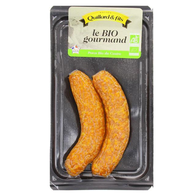3321250095590 - Quillard & Fils -  Saucisses fumées Bio 200g