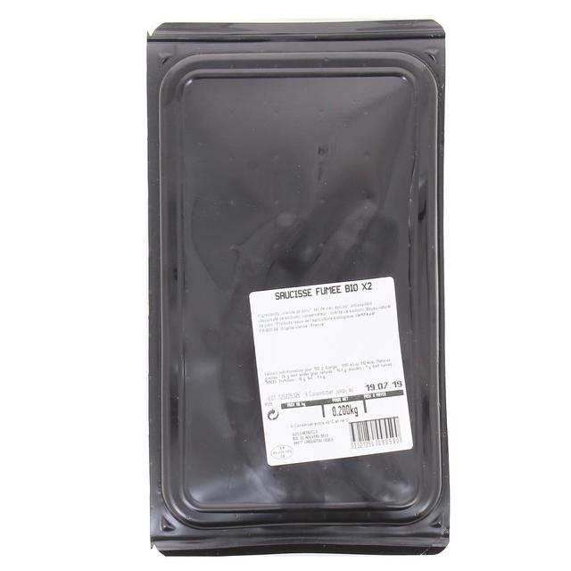 3321250095590 - Quillard & Fils -  Saucisses fumées Bio 200g
