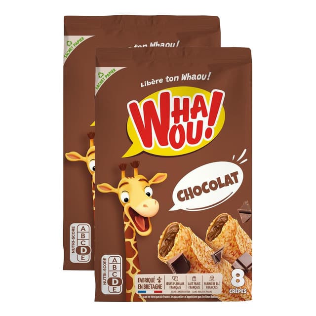 3322680010801 - Whaou - Crêpes fourrées au chocolat.