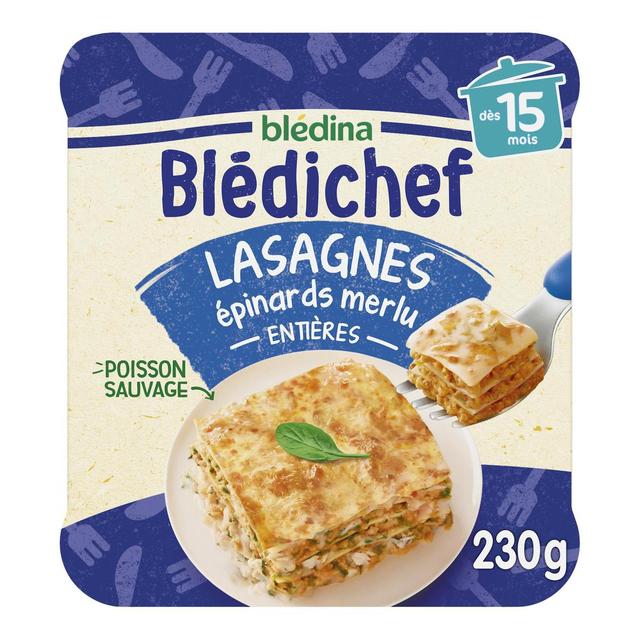 3041091828590 - Blédina - Blédi'chef - Lasagnes Merlu Epinards Assiette Bébé Dès 15 mois