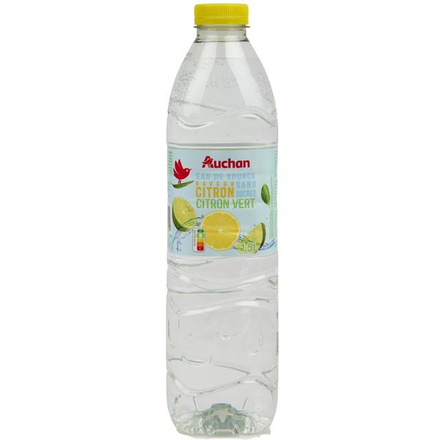 3596710329090 - Auchan - Eau de source aromatisée citron vert