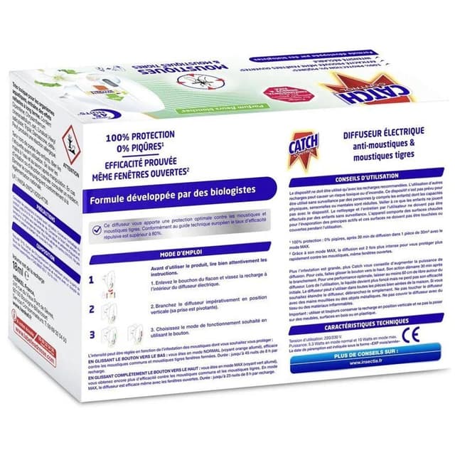 3178041359290 - Catch - Diffuseur électrique 45 nuits anti-moustiques et moustiques tigres