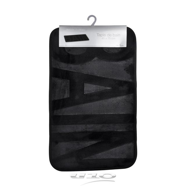 3526781019590 - Douceur D Interieur - Tapis de bain relief noir