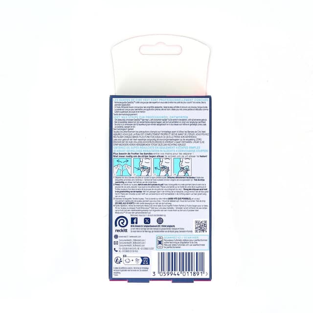 3059944011891 - Veet - Bandes de Cire Visage Peaux Sensibles