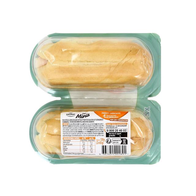 3367651001891 - DAUNAT - Mini Sandwich Poulet Emmental