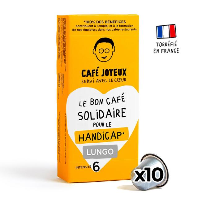 3760316231891 - Café Joyeux - Café Capsules 100% Arabica Lungo Intensité 6 Compatibles Nespresso 