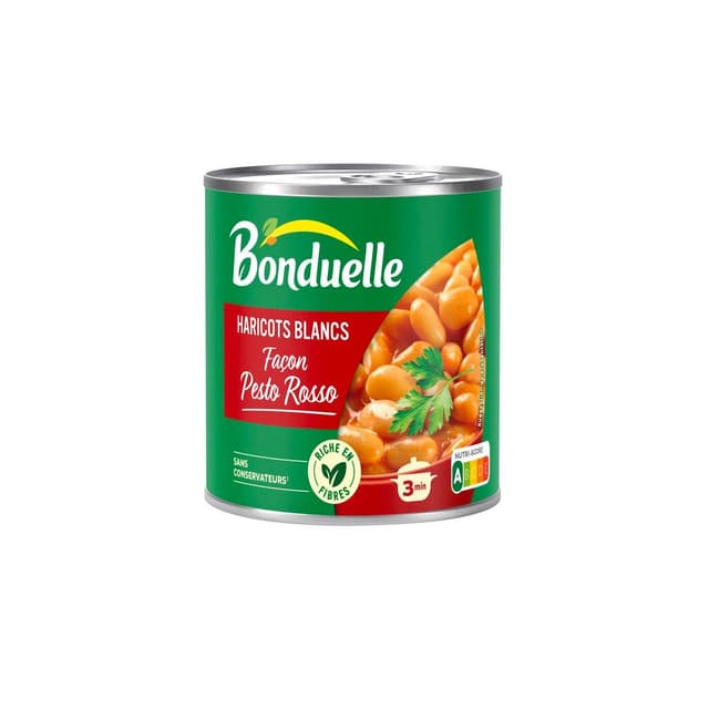 3083681192391 - Bonduelle - Haricots Blancs façon pesto rosso