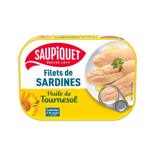 3165950225891 - Saupiquet - Filets de Sardines à l'Huile de Tournesol en conserve