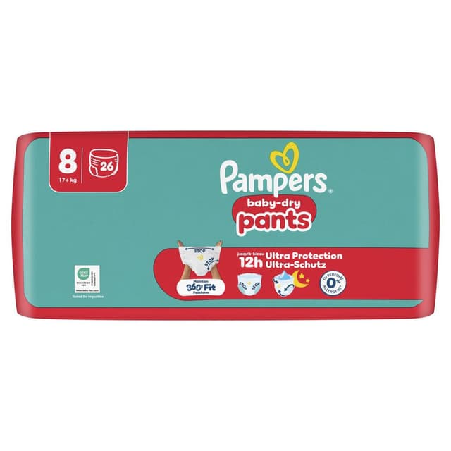 8006530256391 - Pampers Babydry Pants - Couches-Culottes Taille 8 - 17kg+