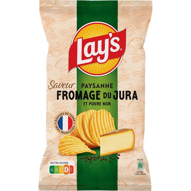 3168930167891 - Lay's - Chips recette paysanne saveur fromage du Jura et poivre noir