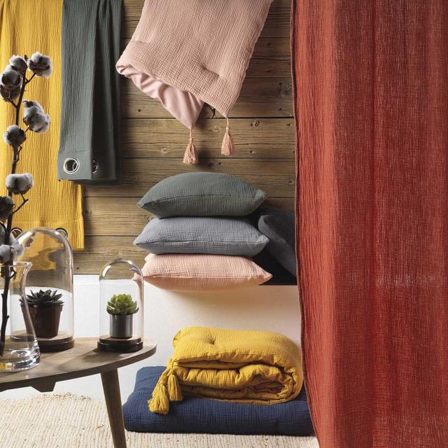 3574386448291 - Douceur D Interieur - Drap housse gaz sauge 2 personnes