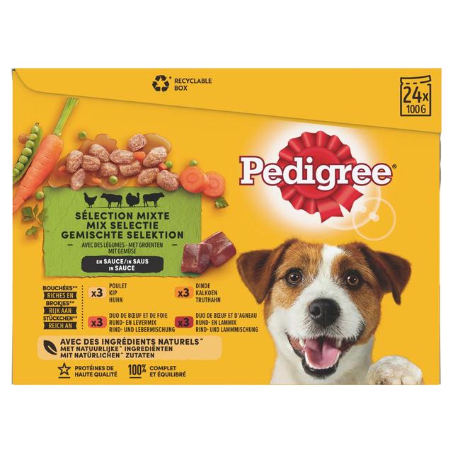 3065890138391 - Pedigree - Sachets en Sauce Sélection Mixte Légumes 4 Variétés pour Chien Adulte
