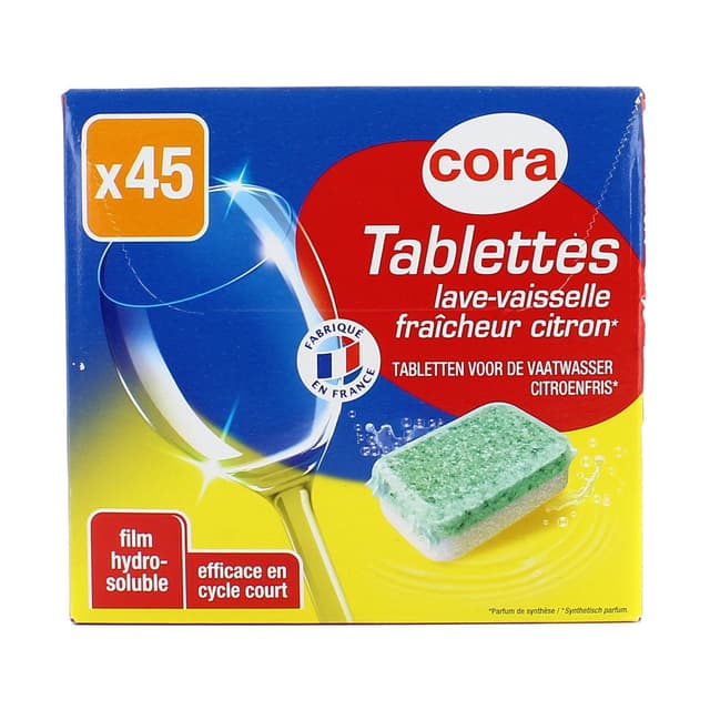 3257986878391 - Cora - Tablettes Lave vaisselle Fraicheur Citron 