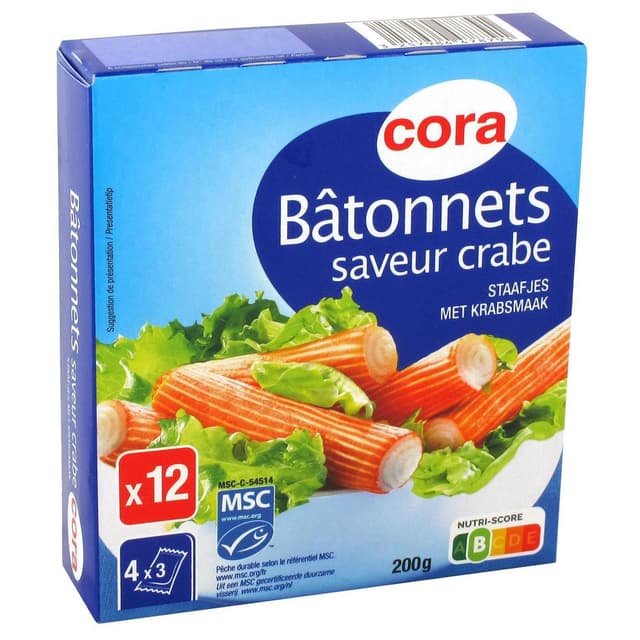 3257984478791 - Cora - Surimi saveur Crabe, 200g