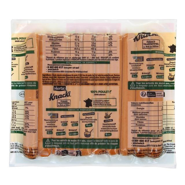 7613035289291 - Herta - Knacki Saucisses 100 % Poulet