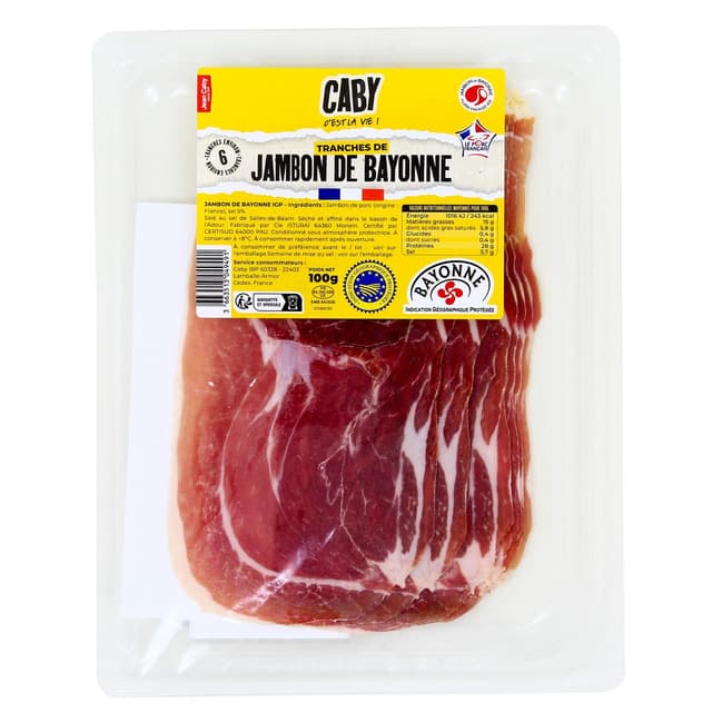3663513049491 - Caby - Jambon de Bayonne IGP