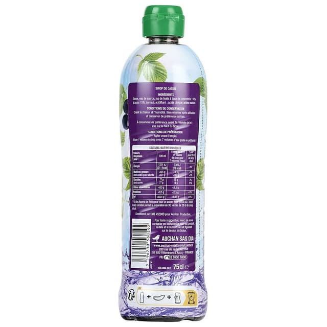3596710560592 - Auchan - Sirop cassis