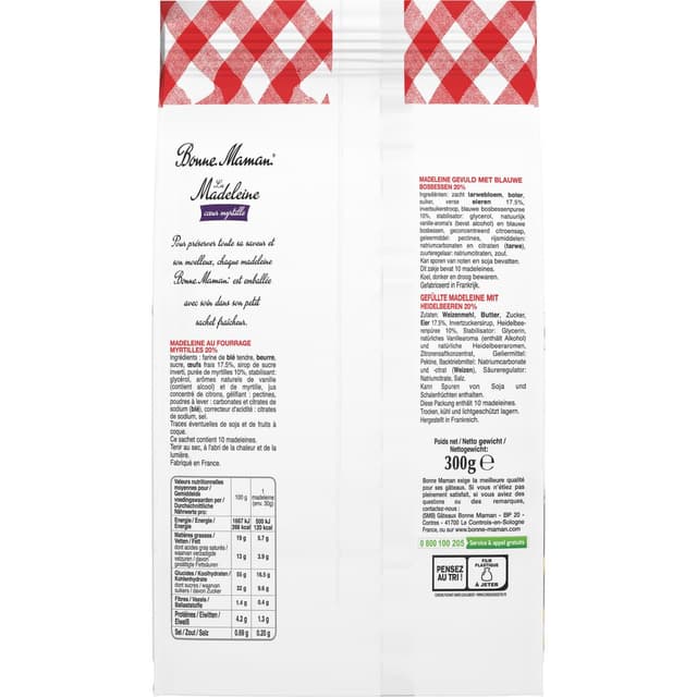 3178530421392 - Bonne Maman - Madeleines cœur myrtille 